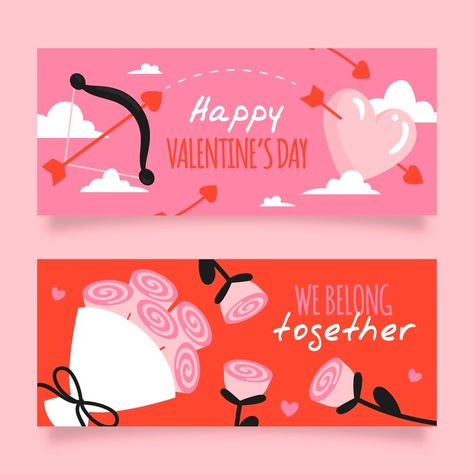 Free Vector | Hand drawn valentines day banners template Valentines Idea, Banners Template, Chocolate Packaging Design, Valentine Banner, Valentines Ideas, Graphic Design Photoshop, Design Photoshop, Chocolate Packaging, Sale Banner