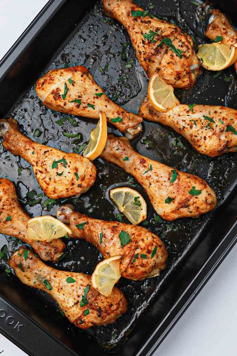 Lemon Chicken Drumstick Recipes, Ideas For Chicken Drumsticks, Lemon Pepper Chicken Legs Baked, Lemon Pepper Drumsticks Baked, Baked Lemon Pepper Chicken Drumsticks, Lemon Chicken Legs In The Oven, Sheet Pan Drumsticks, Lemon Pepper Chicken Legs In Oven, Oven Drumsticks Recipes