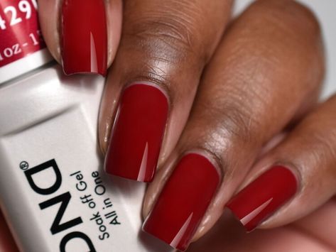 TikTok Has Anointed a New Favorite Fall Nail Color — Byrdie Deep Red Nail Polish, Red Gel Nails, Band Nails, Dnd Gel Polish, Red Polish, Boston University, Red Nail Polish, Red Nail, Essie Nail