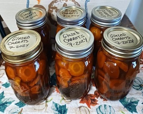 Home Canning Brown Sugar Glazed Carrots with Recipe Canning Carrots Recipes, Carrots With Brown Sugar, Canning Carrots, Brown Sugar Carrots, Brown Sugar Glazed Carrots, Canned Carrots, Sugar Carrots, Home Canning Recipes, Brown Sugar Syrup