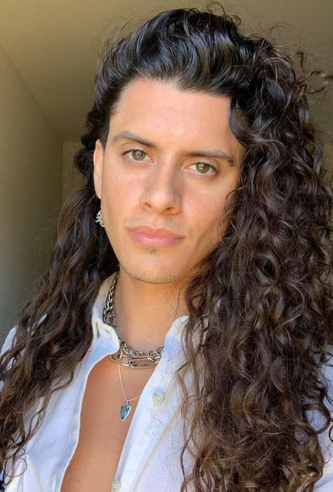 Orlando James Model, Orlando James, Hair Appointment, Fire Heart, Long Curly Hair, Long Hair Styles Men, Attractive People, Face Shape, Pretty Men