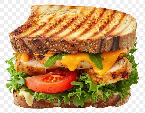 Sandwich Template, Sandwich Image, Chicken Grilled Cheese Sandwich, Chicken Grilled Cheese, Aesthetic Pngs, Grilled Chicken Sandwich, Food Logos, Fast Food Logos, Chicken Grilled