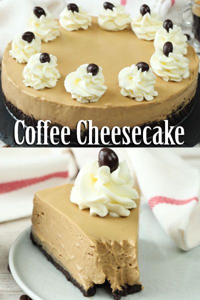 No Bake Coffee Cheesecake Recipes, No Bake Flavored Cheesecake Recipes, Coffee Cheesecake No Bake, Coffee Cheesecake Recipes, Coffee Desserts, Non Bake Cheesecake, No Bake Cheesecake Recipes, Best No Bake Cheesecake, Cheesecake Cake Recipes