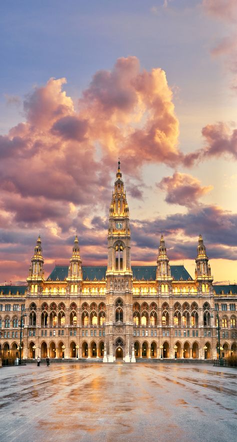 Rathaus Vienna City Hall, Vienna Photography, Vienna Cathedral, Vienna Itinerary, Vienna Buildings, Hofburg Palace, Palace Of Justice Vienna, Cafe Scene, Votivkirche Vienna