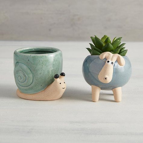 Snail Planter, Pottery Plant Pots, Dog Planter, Pottery Plant Pot, Coil Pottery, Painted Ceramic Plates, Ceramic Wall Lights, Animal Planters, Pottery Workshop