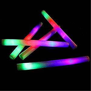 Amazon.com: 22 PCS 15.5 Inches LED Light Up Foam Sticks Color Changing Glow Baton Strobe for Party Supplies, Festivals, Raves, Birthdays,Children Toy by Taotuo: Toys & Games Foam Glow Sticks, Black Wall Stickers, Glow Stick Party, Led Light Stick, Glow Party Supplies, Creative Photoshoot, Wedding Party Supplies, Glow Party, Party Pack