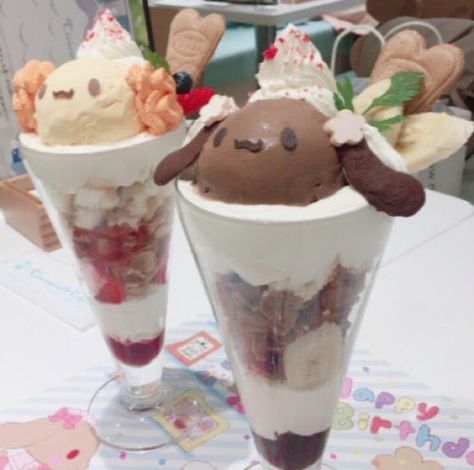 Kawaii Dessert, Kawaii Cooking, Cute Snacks, Pretty Drinks, Think Food, Kawaii Food, Cute Desserts, Cafe Food, Pretty Food