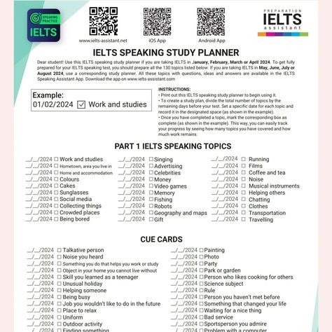 🔊 New IELTS speaking study planners are ready now! We've compiled a comprehensive collection of the latest IELTS speaking topics spanning from January to August 2024. Get ready to supercharge your preparation with our brand new IELTS speaking study planners now! Download on www.ielts-assistant.com #ielts #ieltspreparation #ieltsprep #ieltsspeaking #ieltsspeakingassistant #ieltsexam #ieltstest #ieltstechniques #ieltstips #ieltsbook #ieltsbooks #ieltsreview #ieltscourse #ieltsclass #ieltsa... Ielts Speaking Topics, Speaking Topics, Ielts Tips, Ielts Speaking, Study Planner, Get Ready, Brand New, Books, Quick Saves