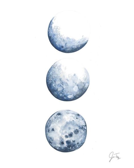 Galaxy Painting Acrylic, Moon Phase Art, The Moon Cycle, Moon Watercolor, Moon Phases Art, Moon Art Print, Moon Moon, Moon Wall Art, Watercolour Inspiration