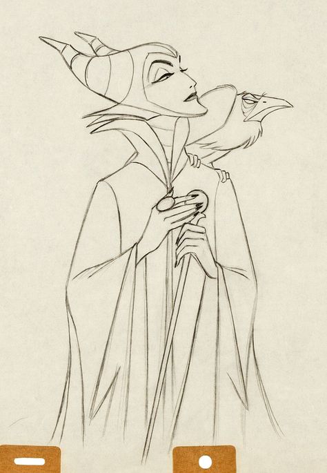 Maleficent Maleficent Drawing, Beauty Drawing, Drawing Disney, Sleeping Beauty Maleficent, Disney Sketches, Disney Concept Art, Disney Sleeping Beauty, Cartoon Sketches, Arte Inspo