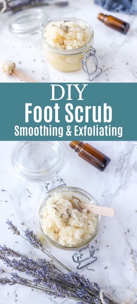 This simple, DIY foot scrub will exfoliate away dead, dry skin revealing feet that are smooth and moisturized. Pamper yourself with this homemade foot scrub and enjoy pretty feet all year long. #ablossominglife #footscrub #naturalproducts Diy Foot Scrub Recipes, Foot Scrub Recipe, Homemade Foot Scrub, Homemade Foot Soaks, Coffee Scrub Diy, Foot Scrub, Diy Scrub, Foot Soak, Avon Products