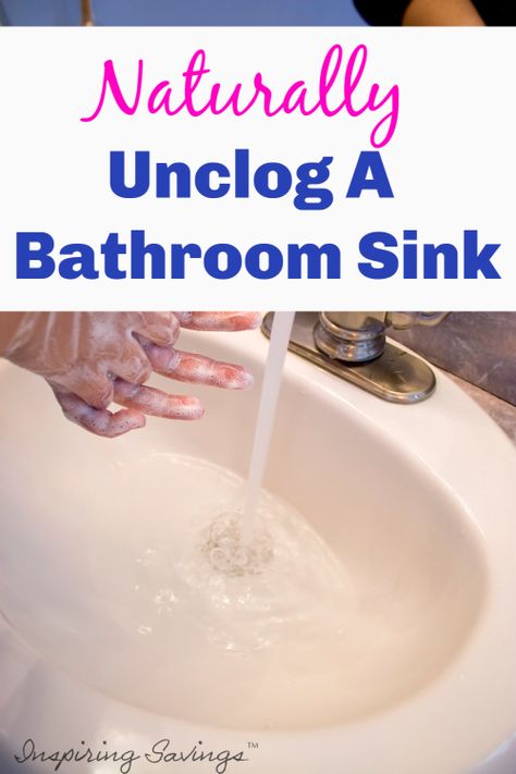 Want to naturally unclog your drain or clean a slow-moving drain? Use this handy homemade drain cleaner recipe to clear up clogs fast. This mixture will not work on FOG clogs. Unclog Sink Drain, Hair Clogged Drain, Clogged Sink Bathroom, Clean Clogged Drain, Diy Drain Cleaner, Clear Clogged Drain, Homemade Drain Cleaner, Drain Unclogger, Unclog Sink