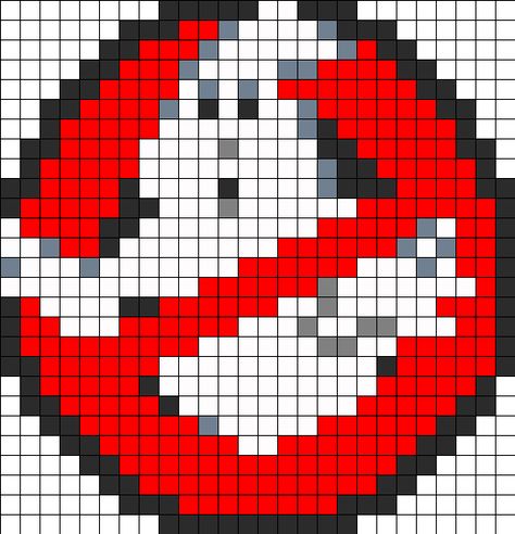 Ghostbusters Perler Bead Pattern | Bead Sprites | Characters Fuse Bead Patterns Alpha Crochet, Perler Beads Ideas, Modele Pixel Art, Piskel Art, Fuse Bead Patterns, Art Perle, 8bit Art, Motifs Perler, Pixel Art Grid