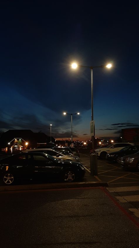 Dark Parking Lot Aesthetic, Parking Lot At Night Aesthetic, Aesthetic Parking Lot Pictures, Empty Parking Lot Night Aesthetic, Park At Night Aesthetic, Aesthetic Parking Lot, Dark Parking Lot, Parking Lot At Night, Parking Lot Aesthetic