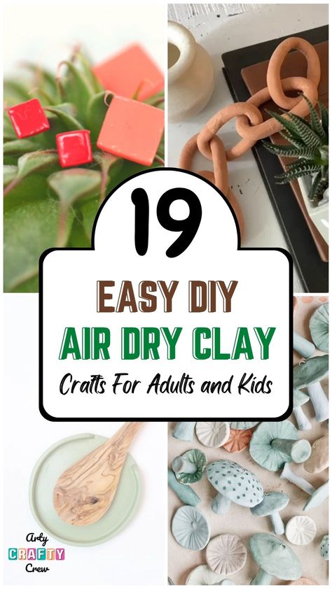 Diy Crafts With Air Dry Clay, Air Dry Clay Gifts For Men, Clay Crafts For Adults, Clay Projects For Adults, Clay Crafts Air Dry Easy, Air Dried Clay Projects Ideas, Beginner Clay Projects, Dry Clay Crafts, Air Dry Clay Crafts