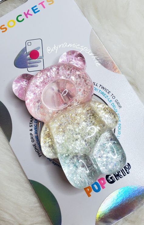 Cute Pop Sockets Aesthetic, Popsockets Aesthetic, Pocket Socket, Popsockets Resin, Bear Popsocket, Butterfly Pop Socket, Cute Popsockets, Teddy Bear Popsocket, Candy Phone Cases