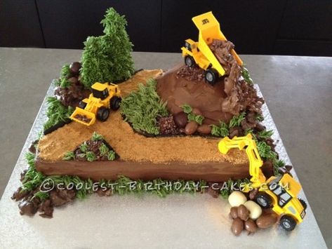 Wow Cake, Excavator Cake, Tornado Cake, Digger Cake, Construction Birthday Cake, Construction Cake, Diy Birthday Cake, Truck Cakes, Construction Birthday Parties