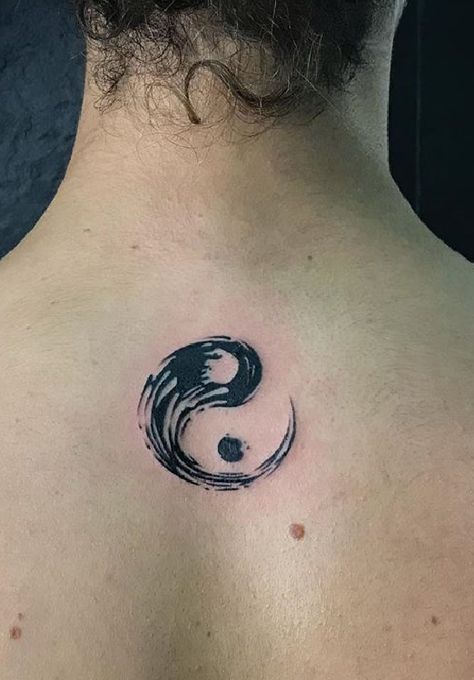 Ting And Yang Tattoo, Ting Yang Tattoo, Duality Tattoo Ideas, Duality Tattoo, Neck Tattoo Women, Japanese Tattoo Words, Peace Tattoo, Yin Yang Tattoo, Earthy Tattoos