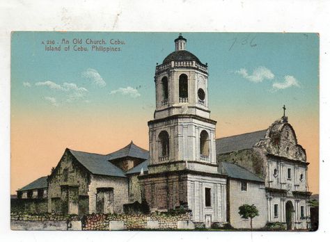 An old church in Cebu, Philippines. Philippines Pictures, Cebu Island, Philippine Architecture, Philippines Cebu, Architecture Blueprints, Filipino Art, Philippine Art, Philippines Culture, Cebu Philippines