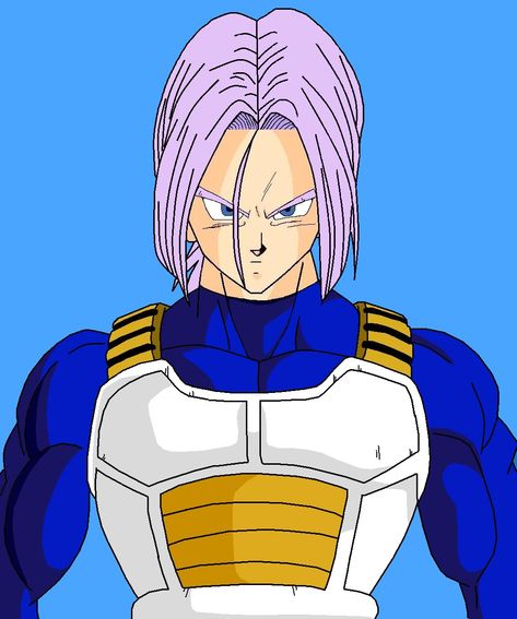 Long Hair Trunks, Trunks Long Hair, Trunks Dbz, Future Trunks, Layered Hair, Pencil Sketch, Dragon Ball, Long Hair, Hair Cuts