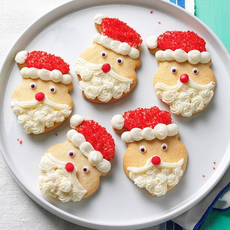 Santa Claus Sugar Cookies Exps173334 Th133086b08 06 4bc Rms 3 Santa Claus Cookies, Cutout Cookie, Christmas Cutout Cookies, Christmas Yummies, Homemade Buttercream Frosting, Cut Out Cookie Recipe, Best Christmas Cookie Recipe, Christmas Cutouts, Cookies For Santa