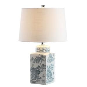 Gretchen 25 in. Ginger Jar Ceramic/Metal LED Table Lamp, Blue/White JYL3051A - The Home Depot Coastal Victorian, Barnsley Resort, Chinoiserie Lamp, Chinoiserie Table, Mountain And Forest, Cottage French Country, Bedroom Lamps Nightstand, Ginger Jar Lamp, Small Lamps