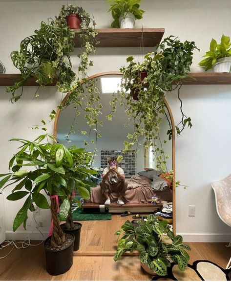 Room Decor With Plants And Lights, Led And Plants Room, Small Room Plant Aesthetic, Plants And Crystals Aesthetic Room, Room Ideas For Men Bedroom, Room Plants Aesthetic Indie, Mens Bedroom, Aesthetic Room Ideas, Bedroom Plants