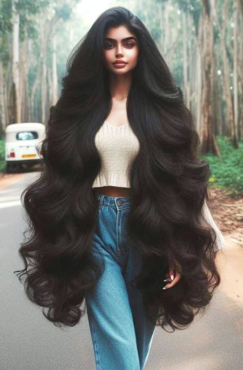 Very Long Hair Reference, Rapunzel Long Hair, Ringlets Hair, Tall Hair, Huge Hair, Long Hair Models, Extremely Long Hair, Extra Long Hair, Extension Hair