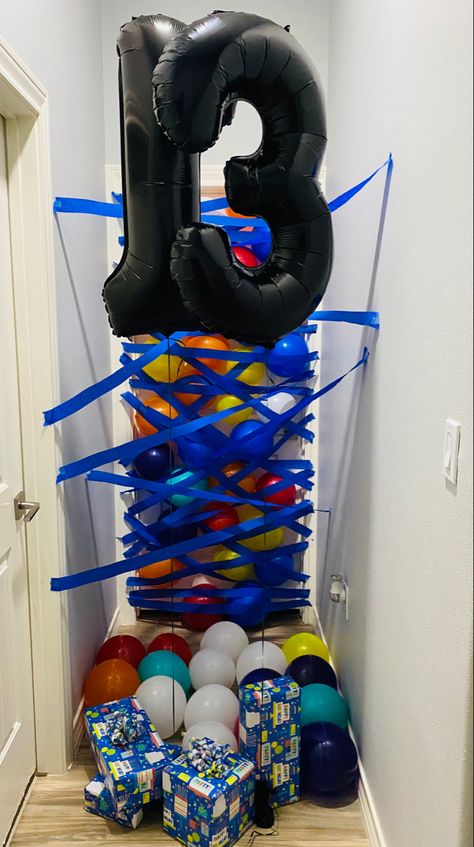 13 Birthday Surprise Ideas, Birthday Surprise Ideas For Brother, Birthday Balloon Door Surprise, 10th Birthday Morning Surprise, 12 Birthday Ideas Boy, Birthday Ideas For 13th Birthday Boy, 13th Birthday Surprise Ideas, 15th Birthday Ideas For Boys, 13th Birthday Morning Surprise