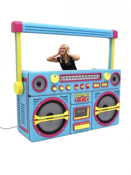 Boombox Prop, Giant Props, Event Booth, Drinks Bar, 80s Theme, Music Happy, Event Props, Prop Hire, Dj Booth