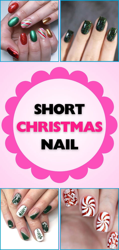 Discover the cutest trending press-on short Christmas nails for 2025. Perfect for every style, from elegant to playful holiday vibes. Holiday Dip Nails Christmas, Sns Christmas Nails Ideas, Holiday Dipped Nails, Holiday Dip Nails Winter, Christmas Dipped Nails Ideas, Short Christmas Nail Ideas, Short Christmas Nails, Christmas Dip, Christmas Nail Colors