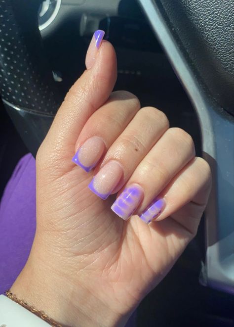 #bloominggel #purple #purpleacrylicnails #acrylicnailsideas Blooming Gel, Purple Acrylic Nails, Purple Nails, Glue On Nails, Gel Nails, Acrylic Nails, Nails, Purple