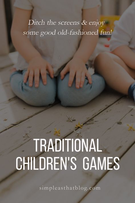 The benefits of simple play when it comes to a child’s development are innumerable. This list of traditional children’s games is a great place to start when it comes to ditching the screens and enjoying some good old-fashioned fun! Old Fashioned Games For Kids, Rainbow Guides, Old Fashioned Games, Kids Activities At Home, Children's Games, Internet Games, Outdoor Games For Kids, Childhood Games, Parenting 101