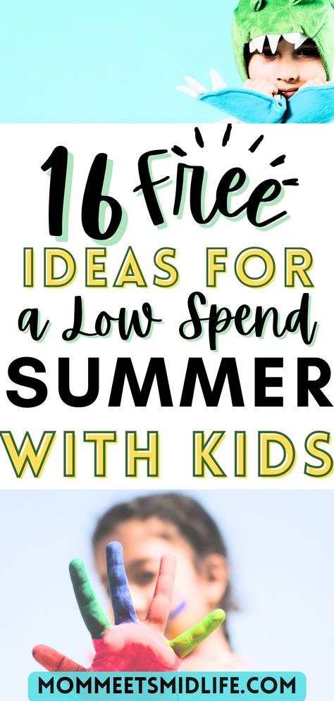 16 free ideas for a low spend summer with kids Ideas For Summer Activities, Summer With Kids, Kids Budget, Free Family Activities, Financial Habits, Paying Off Debt, Fun Projects For Kids, Kids Things To Do, Family Fun Day