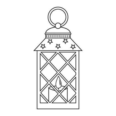 Lantern Drawing Simple, Lantern Outline, Lantern With Candle, Lantern Drawing, Pookalam Design, Diwali Lantern, Candle Clipart, Lantern Image, Landscape Christmas