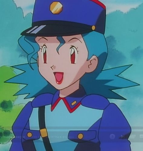 Officer Jenny Pokemon, Officer Jenny Fanart, Teal Characters, Pokemon Officer Jenny, Fakemon Trainer, Pokemon Core, Officer Jenny, Pokemon Indigo League, Portrait Challenge