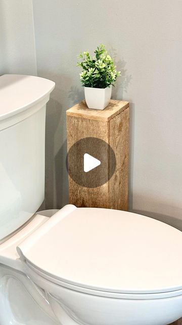 Toilet Storage Ideas, Grey Powder Room, Log Decor, Corner Toilet, Storage Center, Gate Ideas, Birch Logs, Corner Storage, Room Corner