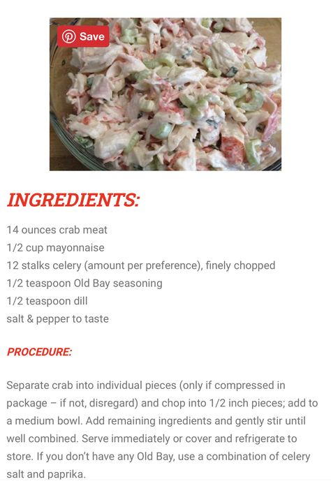 Seafood Salad Recipe, 3 Ingredient Dinners, Sea Food Salad Recipes, Dinners Easy, Types Of Salad, Seafood Salad, Fresh Market, Sandwich Recipe, Salad Dressings