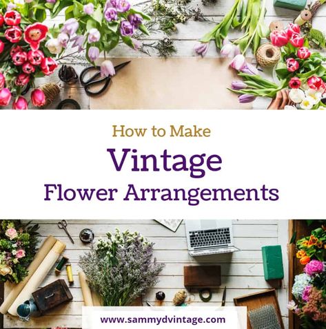 How to Make Vintage Flower Arrangements Vintage Flower Arrangements, How To Whitewash, Country Style Decor, Floral Tape, Decoration Piece, Floral Supplies, Floral Shop, Luxury Flowers, Wholesale Flowers