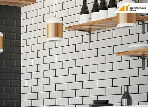 Read this article to know the pros and cons of using white tiles with black grout and design ideas. Make your bathroom & kitchen look more attractive. Subway Tile Black Grout Kitchen, White Tiles With Black Grout, White Tile With Black Grout, White Tile Black Grout, Herringbone White Tile, Tiles With Black Grout, White Tiles Black Grout, Subway Tile Backsplash Kitchen, Black Grout