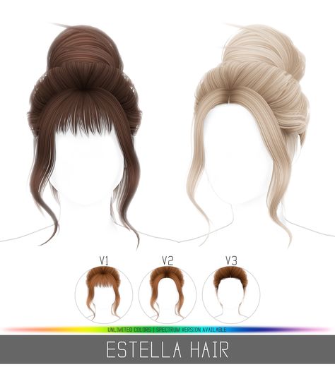 Messy Bun Hairstyle, Mod Hair, The Sims 4 Skin, Sims Packs, Sims 4 Anime, Pelo Sims, The Sims 4 Packs, Sims 4 Body Mods, Sims 4 Expansions