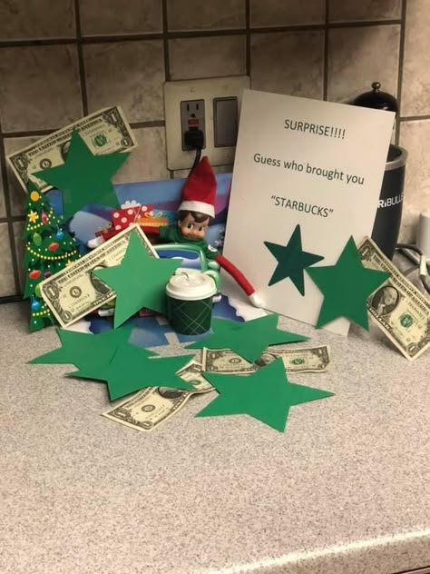 Elf Rice Crispy Treats, Elf On The Shelf 3 Elves, Elfs First Day Back Ideas, Elf Ideas 2023, Elf On The Shelf Donut Ideas, Elf On The Shelf Ideas 2023, Elf Im Back, Elf On A Shelf Ideas, Kindness Elves