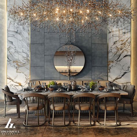 𝐃𝐈𝐍𝐈𝐍𝐆 𝐑𝐎𝐎𝐌 on Behance Behance Interior, Dining Room Design Luxury, Interior Design Dining, Vip Room, Dinning Room Design, Interior Design Dining Room, Dinner Room, Bedroom Wall Paint, Reception Design