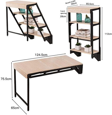 Amazon.com: Desk Wall Mounted Table Fold Out Convertible Storage Rack Shelf, Home Office Wall Mounted Dining Table Study Computer for Small Space: Kitchen & Dining Mounted Dining Table, Wall Mounted Dining, Desk Wall Mounted, Wall Mounted Dining Table, Study Computer, Folding Shelf, Convertible Table, Tiered Shelf, Table Study