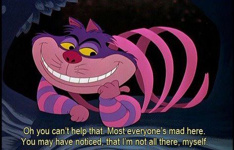 Original Cheshire Cat | Pin it 2 Like Image Disney Puns, Cheshire Cat Disney, Disney Amor, Cheshire Cat Alice In Wonderland, Alice In Wonderland 1951, Animation Disney, Alice And Wonderland Quotes, Disney Movie Quotes, Wonderland Quotes