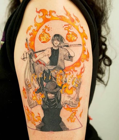 Fire Force Tattoo Ideas, Fire Force Tattoo, Joker Fire Force, Nerdy Tattoos, Fire Force, Tattoo On, Watercolor Tattoo, Tattoo Ideas, Force