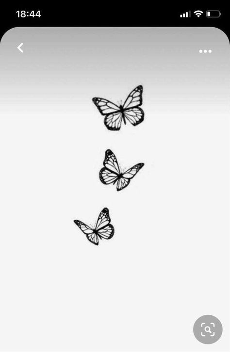 Butterfly Group Tattoo, Three Butterflies Tattoo Design, Three Small Butterflies Tattoo, Trio Butterfly Tattoo, Three Butterfly Tattoo Designs, Butterfly Bum Tattoo, 3 Butterfly Tattoo On Arm, Arm Stencil, Three Butterflies Tattoo