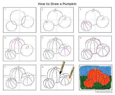 How to Draw a Pumpkin PDF How To Draw Pumpkins, Pumpkin Art Project, Draw A Pumpkin, October Themes, First Grade Art, Draw Tutorial, Pumpkin Drawing, Cc Cycle 3, Fall Art Projects