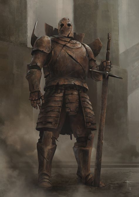 ArtStation - Rusty, Jens Kuczwara Gothic Dnd, Forest Knight, Viking Metal, 다크 판타지, Knight Art, Dungeons And Dragons Characters, Dnd Art, Fantasy Monster, Skyfall