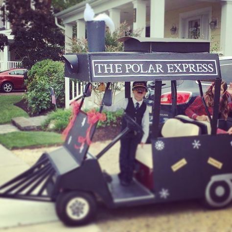 Remember to RENT A GOLF CART during your CHRISTMAS IN JULY stay with us! The BEST decorated RENTAL CART wins a BIG PRIZE! Call us now to book at (828) 652 - 7208. {We found this picture on Pinterest and we think it'll be a great inspiration for you!} #camping #campinglife #golfcarts #hiddencreekcampingresort Golf Cart Parade Decorating Ideas, Golf Cart Train Decoration, Christmas Golf Cart Parade Ideas Easy, Golf Cart Decorating Ideas For Christmas, Golf Cart Decorating Ideas Christmas, Decorated Golf Cart Ideas, Golf Cart Christmas Decorating Ideas, Golf Cart Xmas Decorations, Golf Cart Christmas Parade Ideas